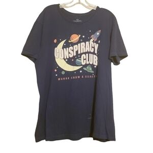 Goodie Two Sleeves | Women's Conspiracy Club Short Sleeve Galaxy Tee (Size XL)